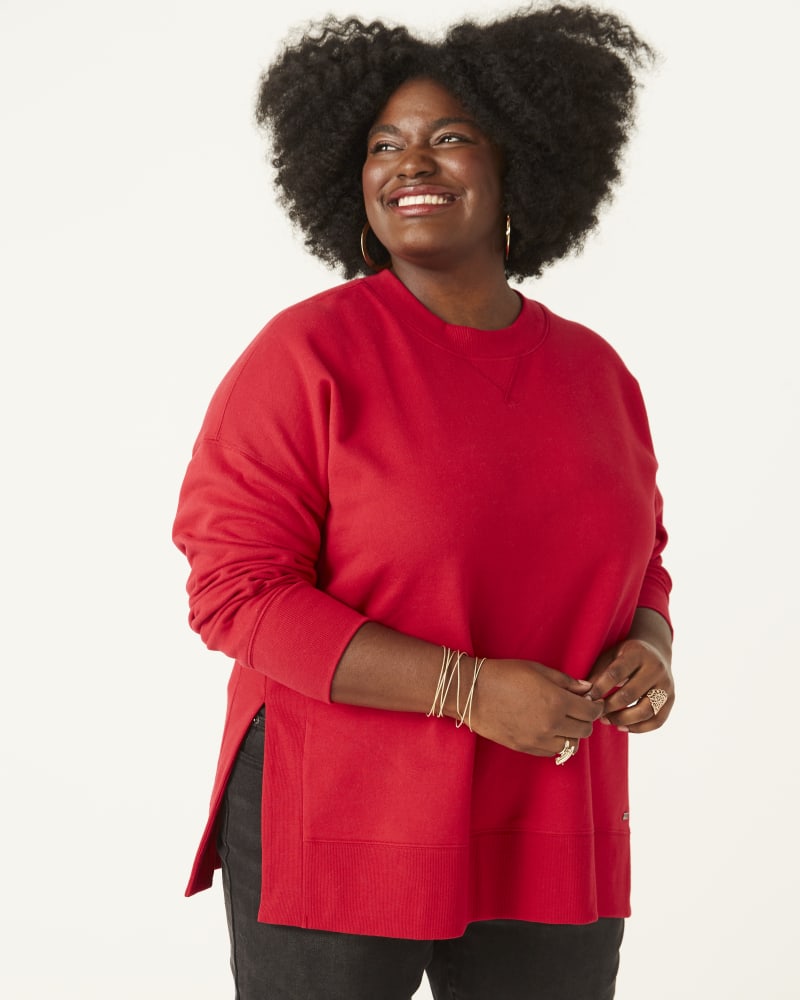 Plus size red sweatshirt online